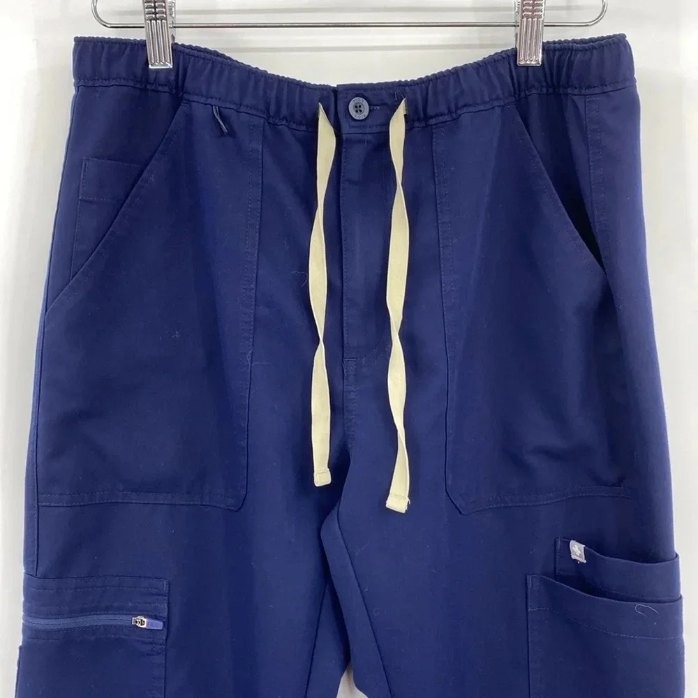 FIGS Technical Collection Cargo Scrub Pants Mens Size Medium Blue Nursing‎